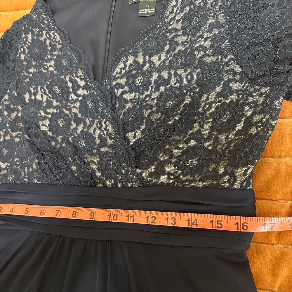 NWT Jessica Howard Navy Blue Lace Top Cocktail Dress Womens Size 12 - Picture 12 of 14